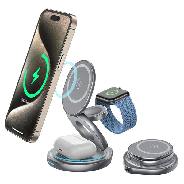 3 in 1 Rotating Wireless Charger